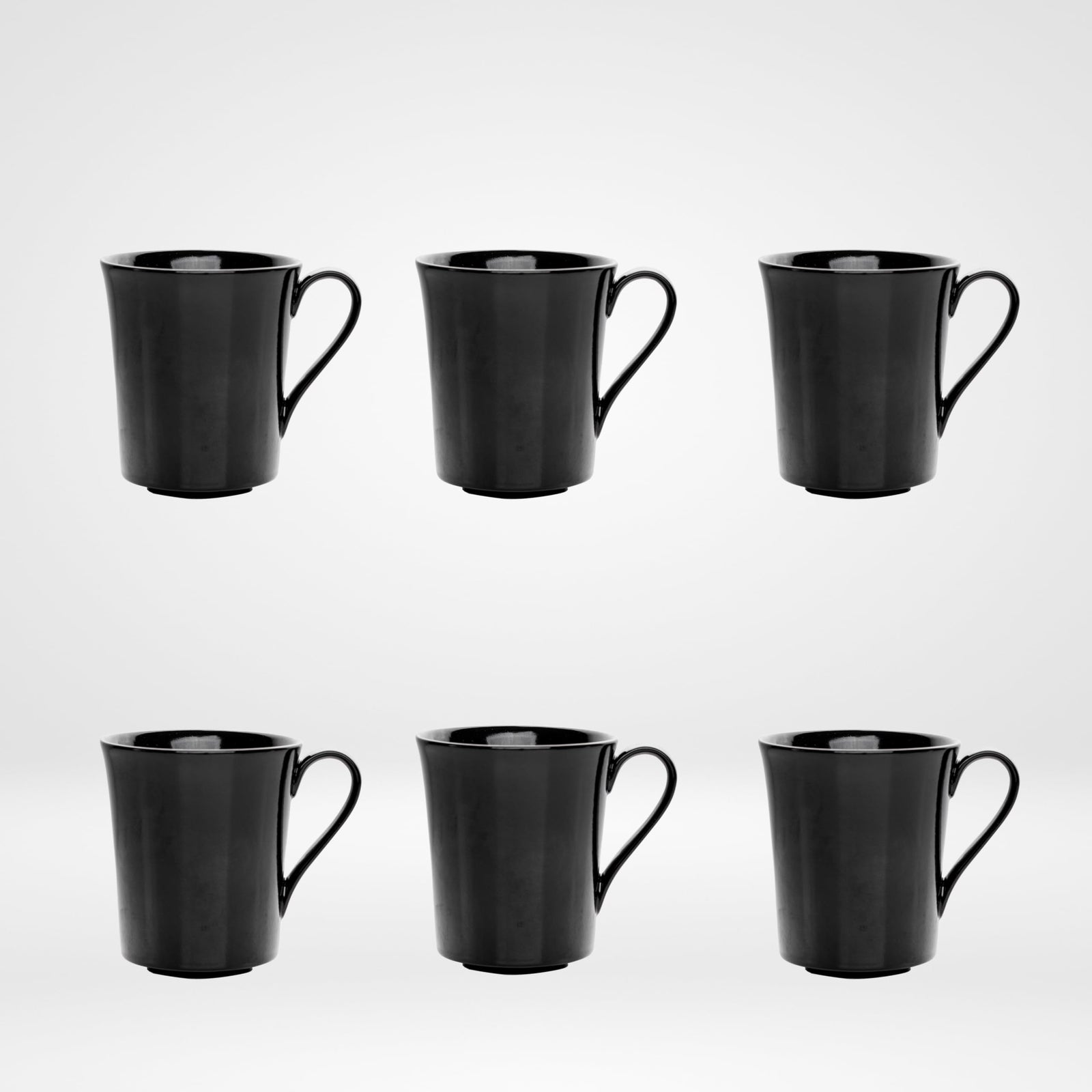 Porcelain tableware Galaxy Mug Set 6 pcs.- Black 1 box