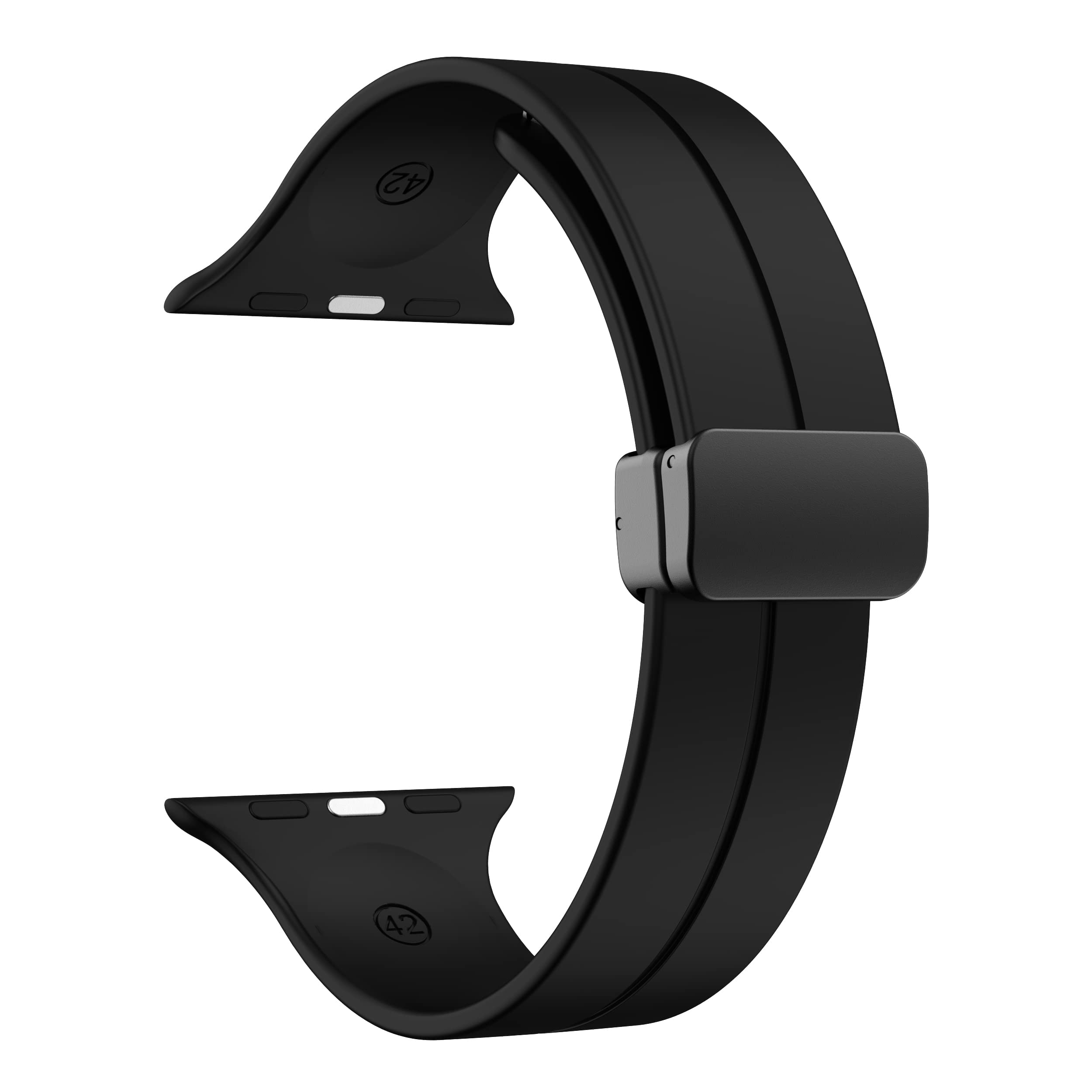 DL3 Mobilak Magnetic Silicone Strap for Apple Watch – Soft Sport Band Compatible with Ultra/Ultra 2 & Series 9 to 1 40MM, Men & Women