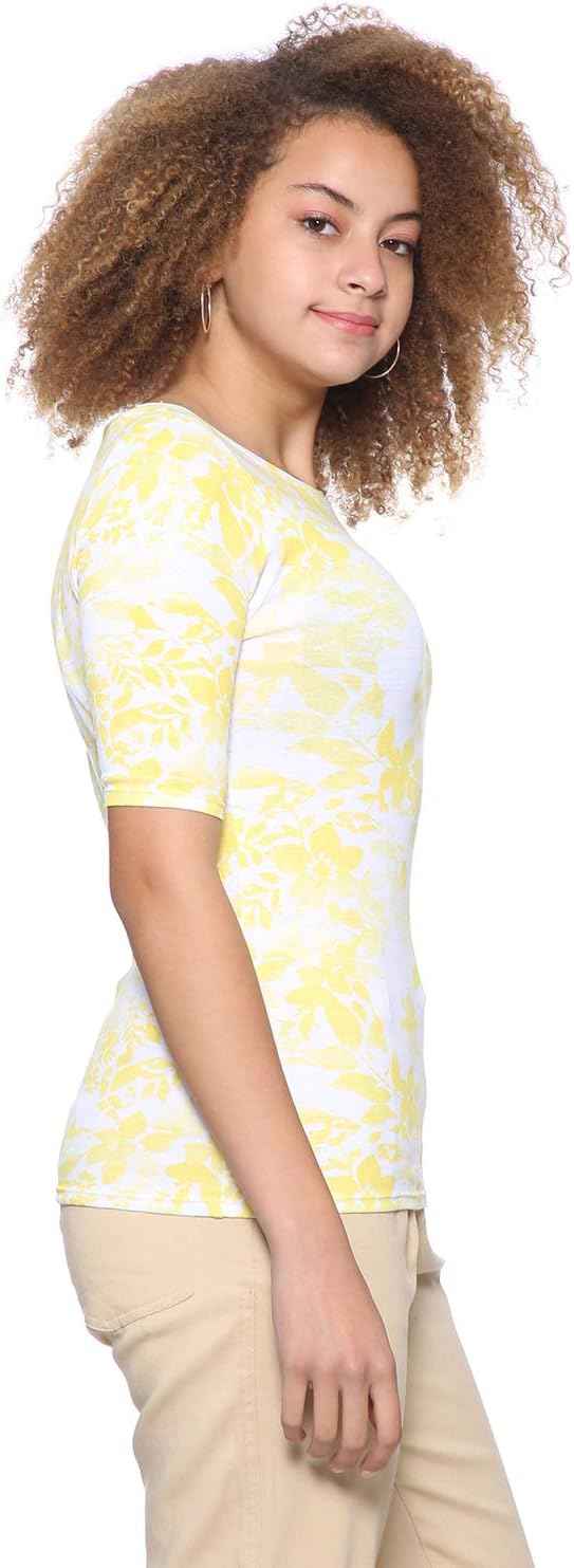 Splash Floral Pattern Boat Neck Short Sleeves Blouse for Women - Safqqa Egypt