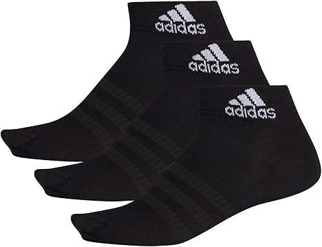 جوارب Adidas Light 3 Side Stripe للجنسين للكاحل (عبوة من 3 قطع) 