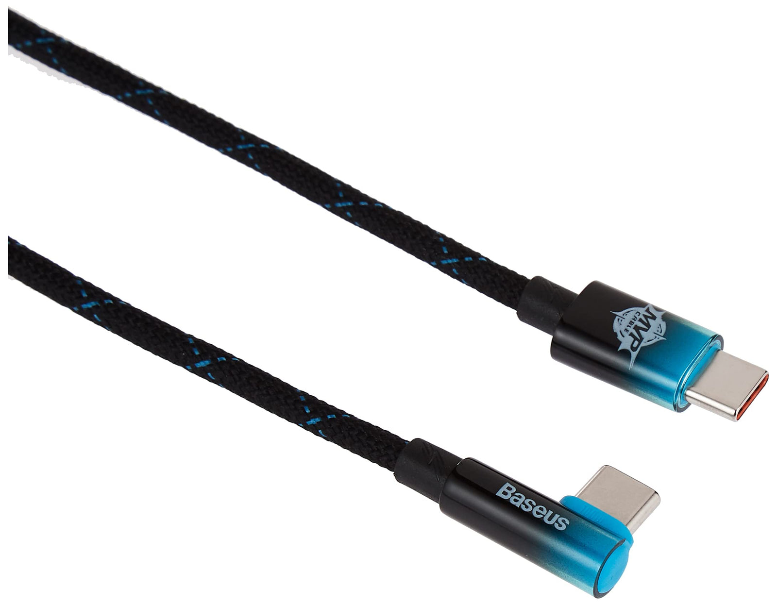 كابل شحن ونقل بيانات باسيوس MVP 2 بزاوية – USB إلى Type-C، قدرة 100 واط، طول 1 متر