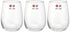 Borgonovo Glass Cups Set, 3 Pieces, Clear Drinking Cups for Everyday Use