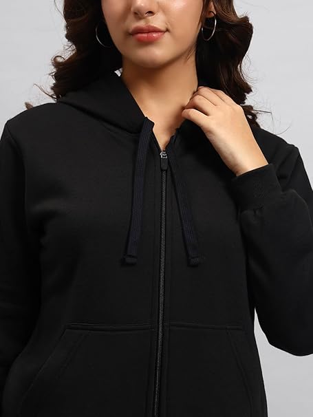 Styleville.in Women Sweatshirt Black Comfortable Casual Wear – Safqqa Egypt