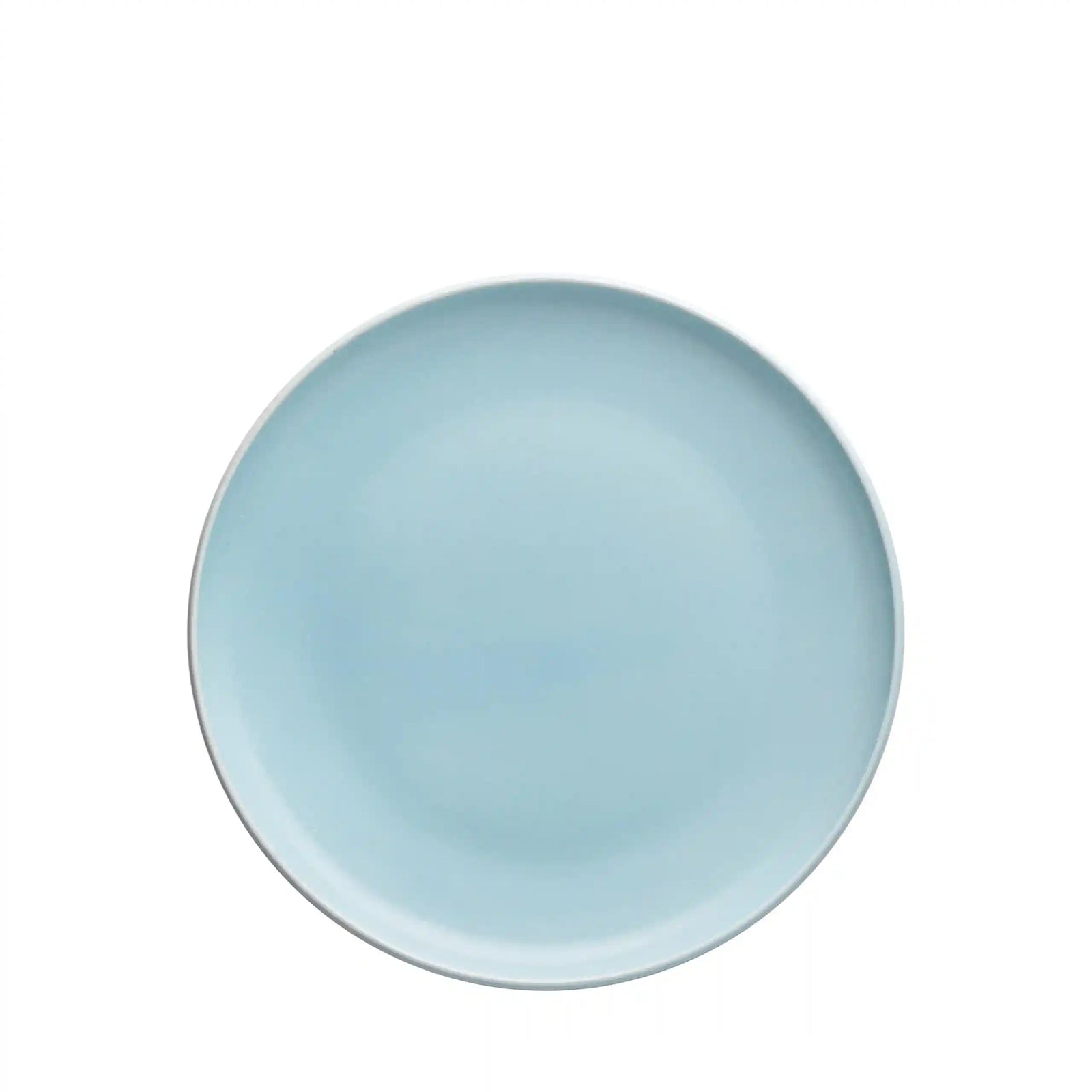 طقم سفرة من الخزف الفاخر من فتحي محمود مكون من ٣٠ قطعة باللون الأزرق الفاتح غير اللامع، يجمع بين الأناقة والعملية. مصنوع من البورسلين عالي الجودة