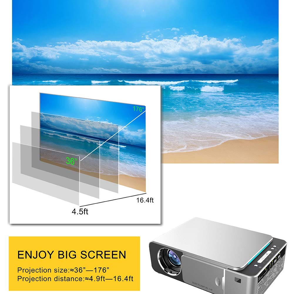 UNIC T6 Mini Projector 3500 Lumins 1280X720 Full HD LED Home Cinema Projector
