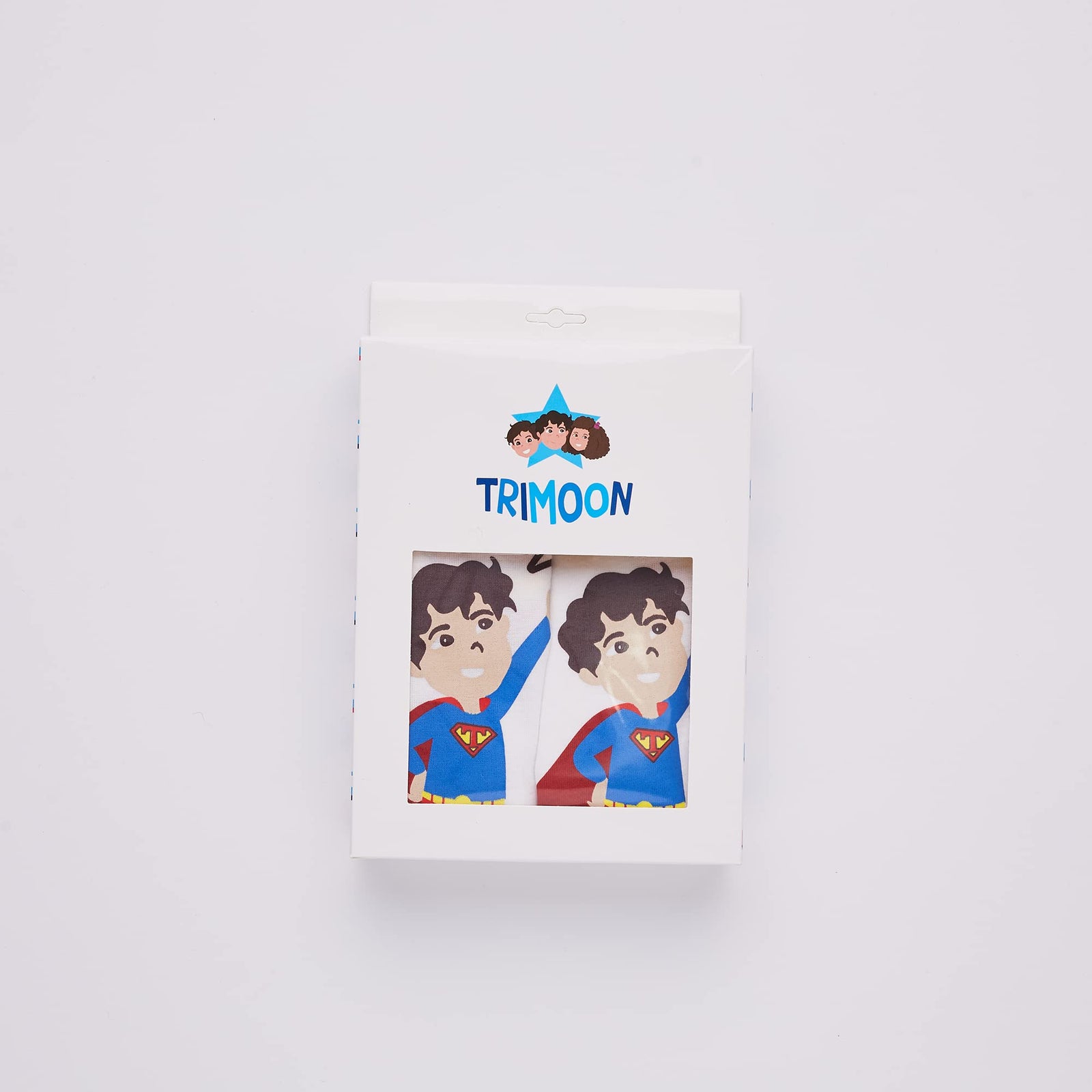 Trimoon Super T Cotton Printed Short Sleeves Undershirt for Boys, 2 Pieces