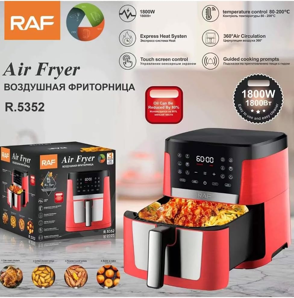 Air Fryer Without Oil, 1800 Watt, 9 Liters – Model R.5352