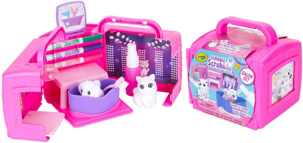 Crayola 74-7304-E-000 Scribble Scrubbie Pets Salon Playset for Kids