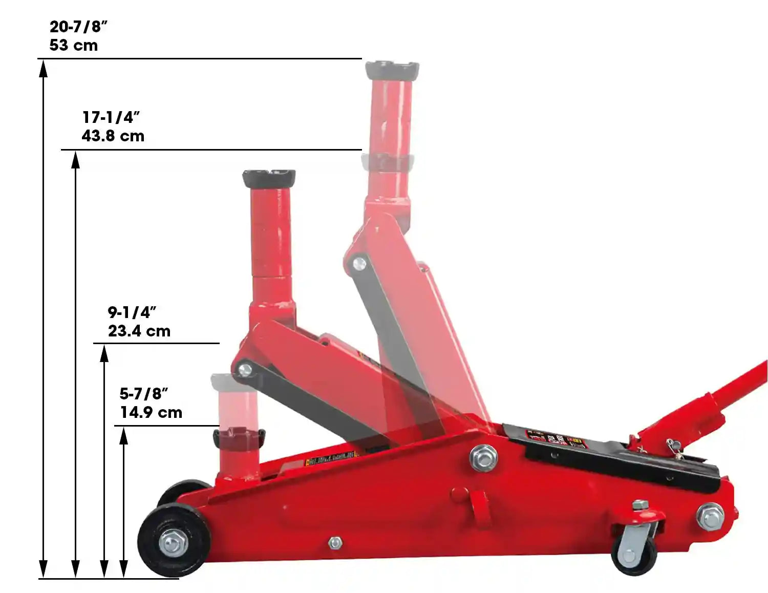 BIG RED T83006 Torin Hydraulic Trolley Jack – 3 Ton Capacity with Extra Saddle