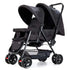 Teknum Double Baby Stroller For Baby- Black