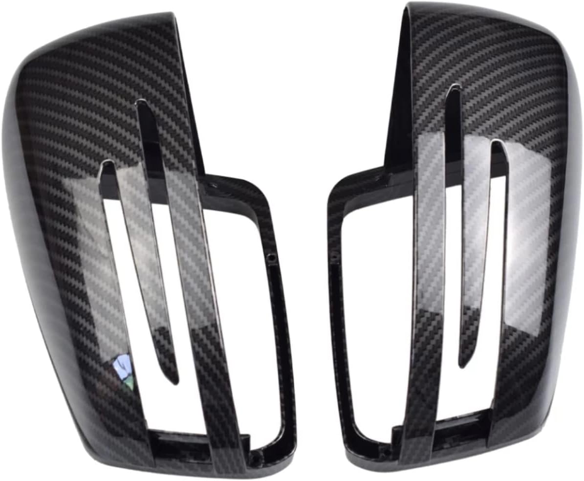 Generic 2pcs Replacement Carbon Fiber Pattern Rearview side Mirror cover caps For Mercedes Benz - Safqqa Egypt