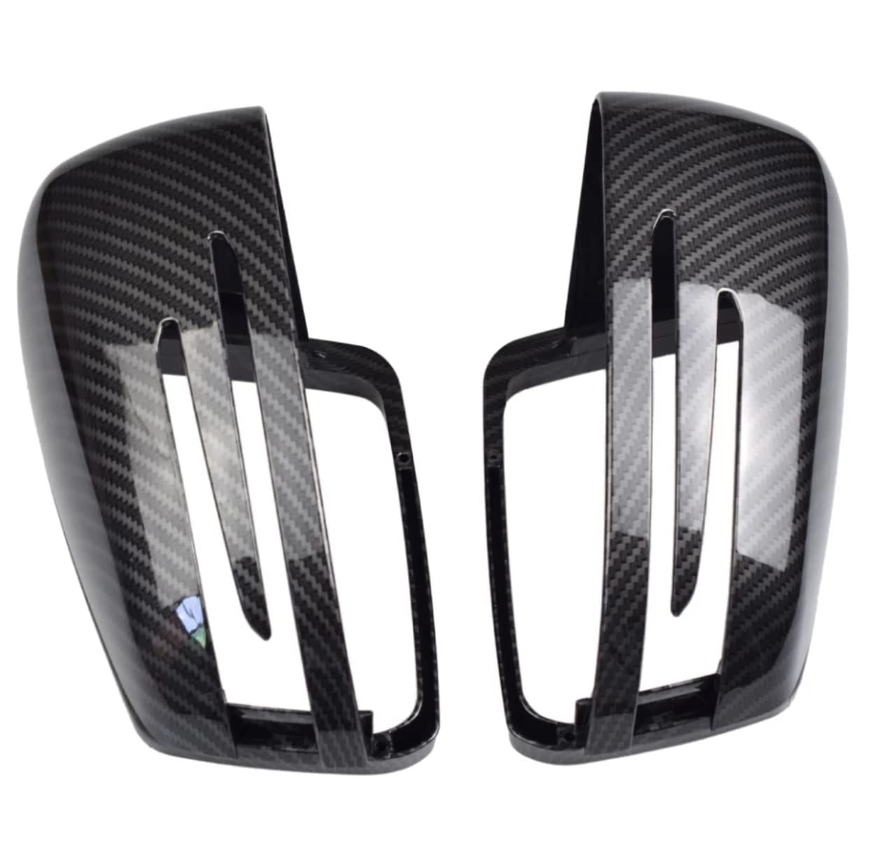 Generic 2pcs Replacement Carbon Fiber Pattern Rearview side Mirror cover caps For Mercedes Benz - Safqqa Egypt