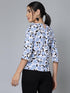KRAVE Women’s Blouse Casual Elegant Blue