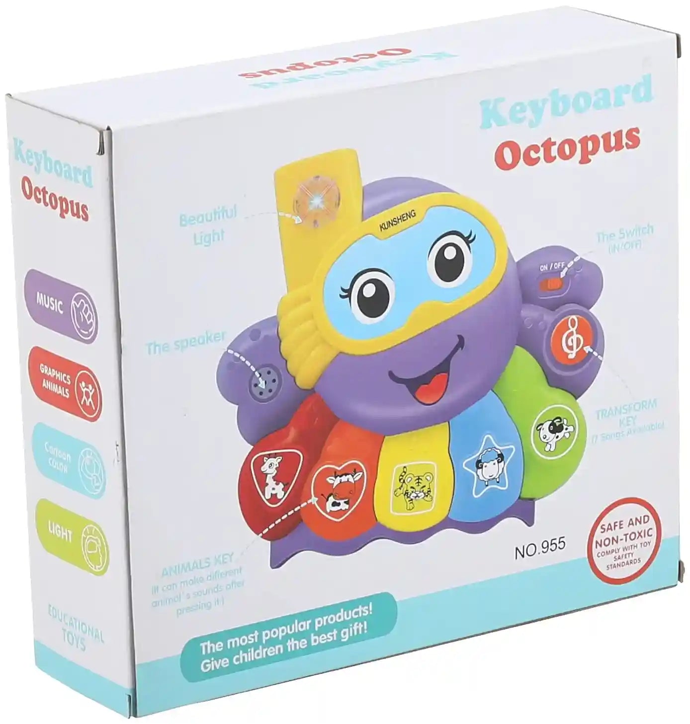 White Keyboard Octopus Toy