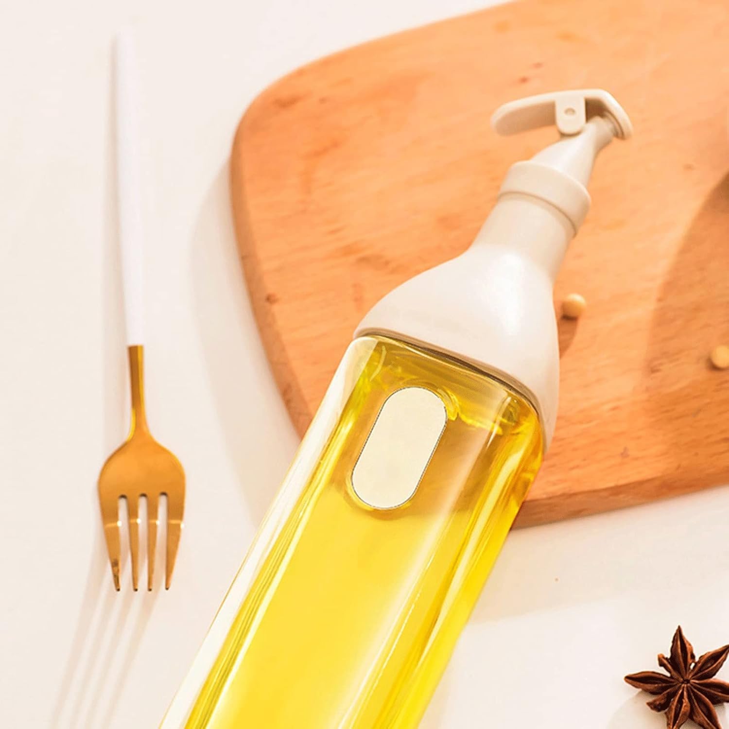 زجاجة زيت وخل جامبو بسعة 550 مل مع غطاء محكم الإغلاق غطاء محكم يمنع التسرب ويحافظ على النكهة