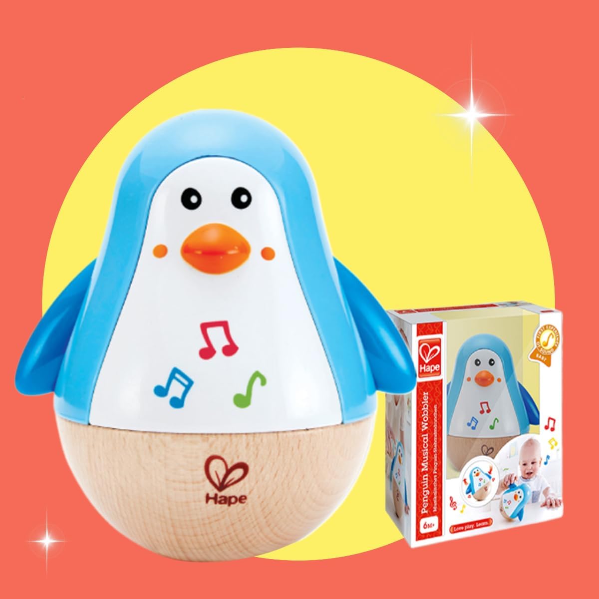 Wobbly Colorful Penguin – Roly-Poly Toy for Kids