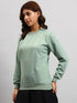 Styleville.in Women Sweatshirt Mint Green Soft Casual Warm Wear