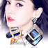 Shining Diva Fashion Women Crystal Earrings 18K Gold Plated Blue Designer Jewelry