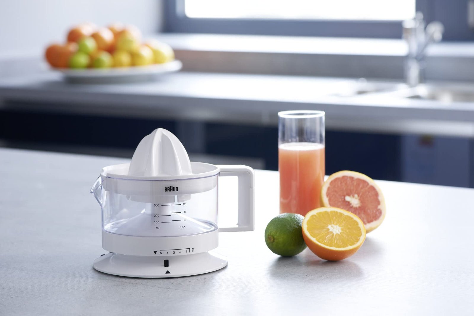 Braun CJ 3000 Juicer, 350ml, includes a minimum 1-year manufacturer warranty.