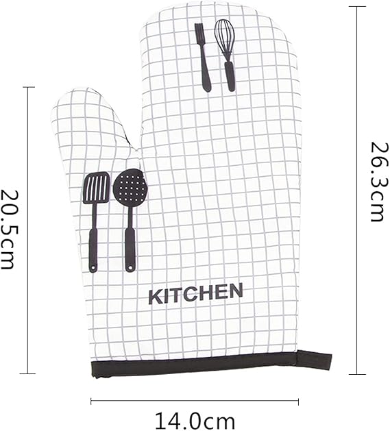 Generic Oven Mitts And Pot Holders Set, Heat Resistant, Non-Slip, Machine Washable, 4 pieces