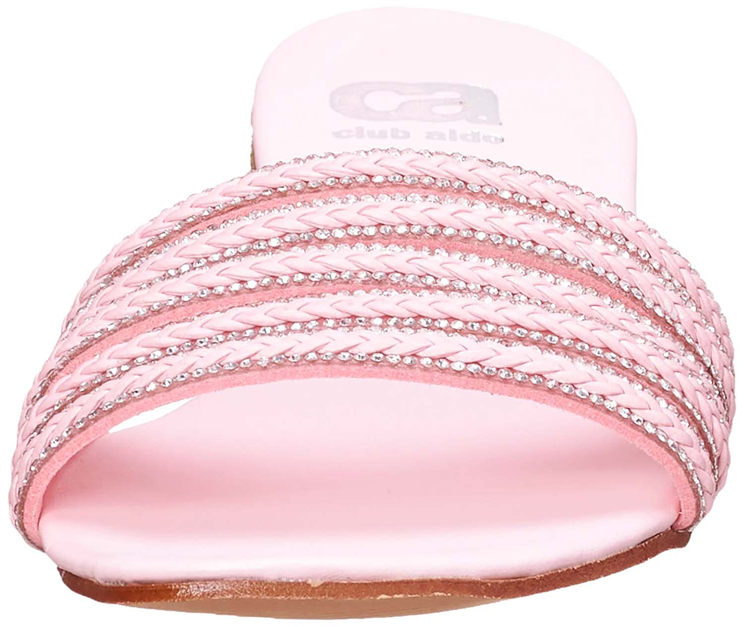 Club Aldo Round-Toe Braided Strap Slide Slippers For Women