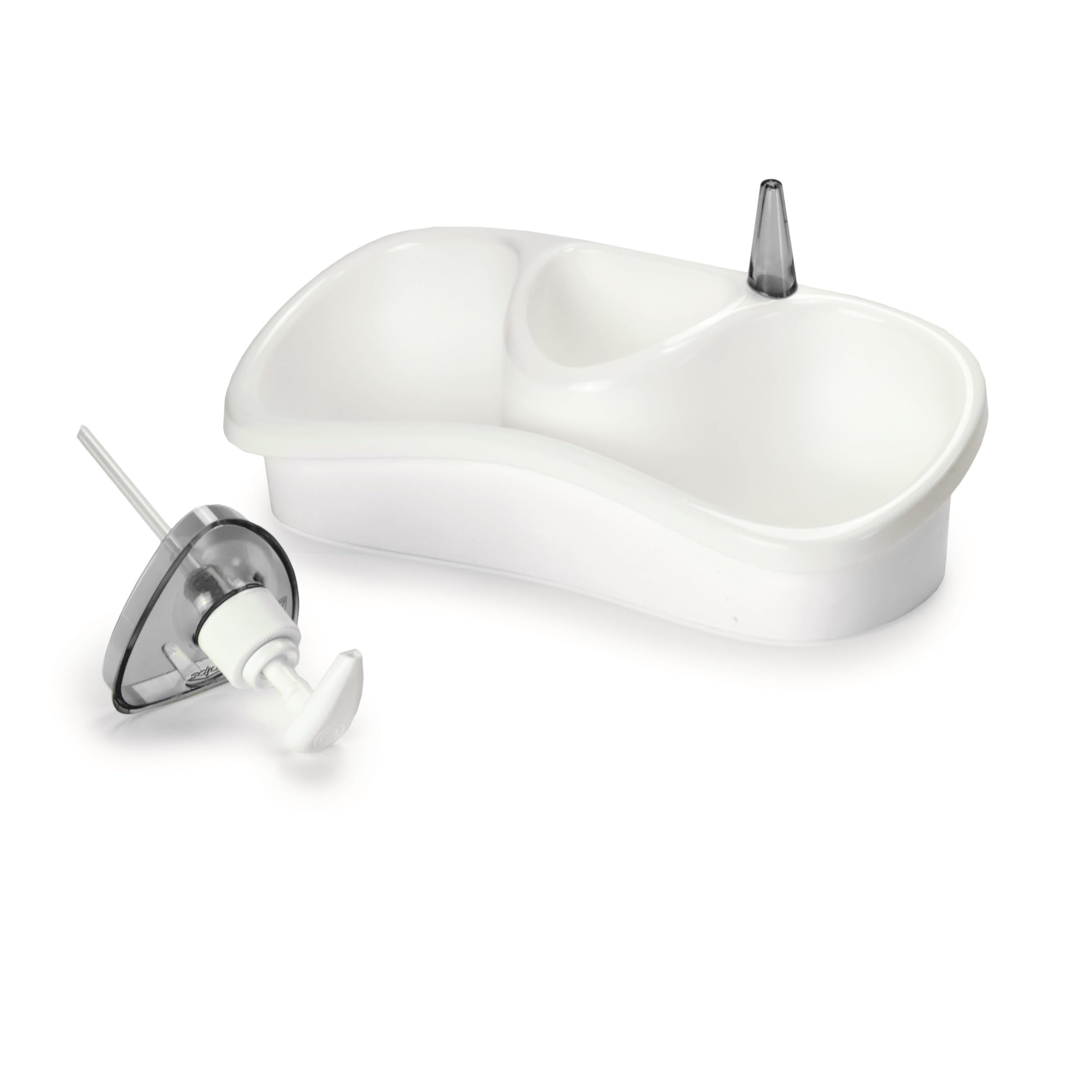 علبة تخزين الصابون من سنِبس مخصصة للإسفنج والموزعات، وهي حل عملي وصديق للبيئة للحفاظ على تنظيم منطقة الحوض