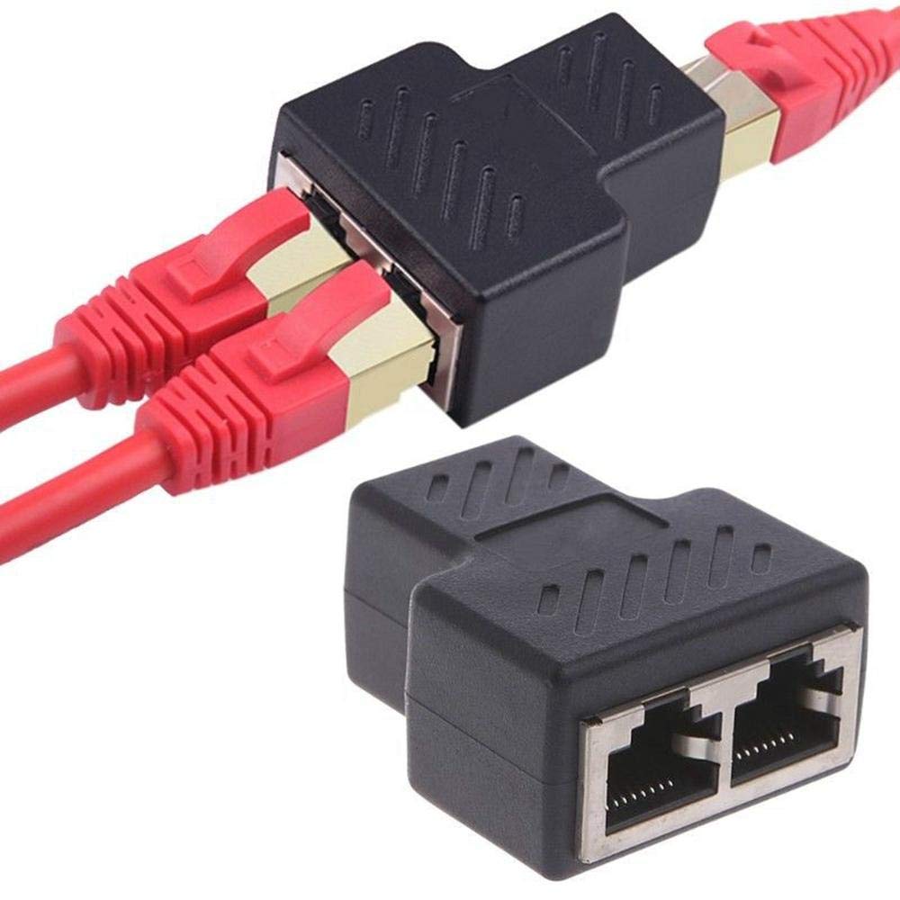 كابل شبكة إيثرنت LAN RJ45 CAT5 CAT6 موزع موسع قابس محول موصل