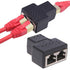 كابل شبكة إيثرنت LAN RJ45 CAT5 CAT6 موزع موسع قابس محول موصل