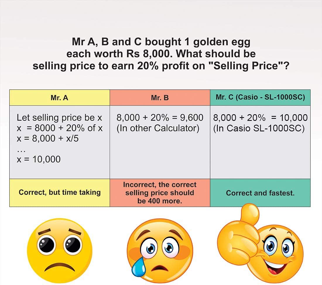 تجمع آلة حاسبة كاسيو SL-1000SC-PK-N-DP الرقمية المحمولة باللون الوردي بين الأداء العملي والتصميم الأنيق، مما يجعلها مثالية للاستخدام في المدرسة أو المكتب أو المنزل. تتميز بحجم صغير وخفة وزنها مع شاشة كبيرة تعرض حتى 10 أرقام بوضوح وسهولة