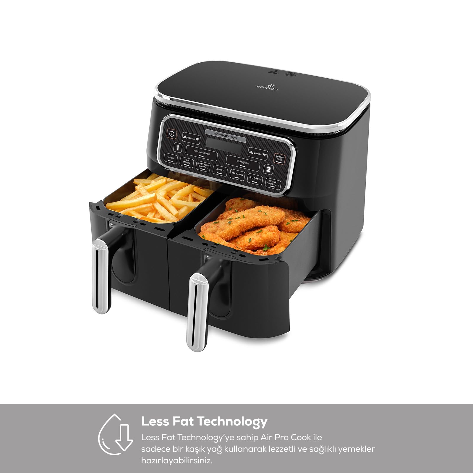 قلاية هوائية كاراجا إير برو كوك ديو تندور XXXL سعة 8 لتر تكفي حتى 8 أشخاص