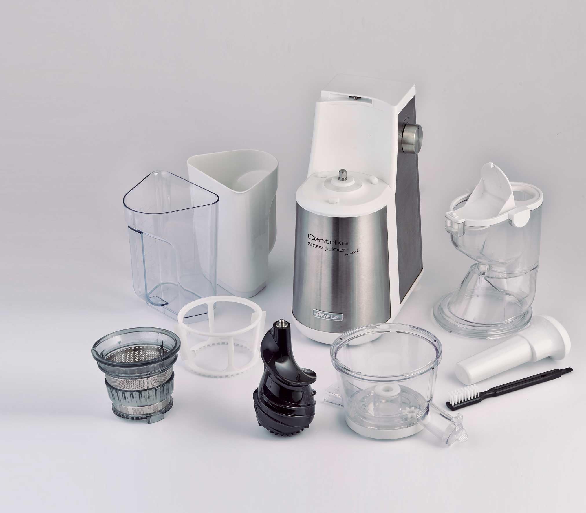 عصارة أرييتي 177 سينتريكا البطيئة - عصارة عصر بارد من الفولاذ المقاوم للصدأ بقوة 400 واط