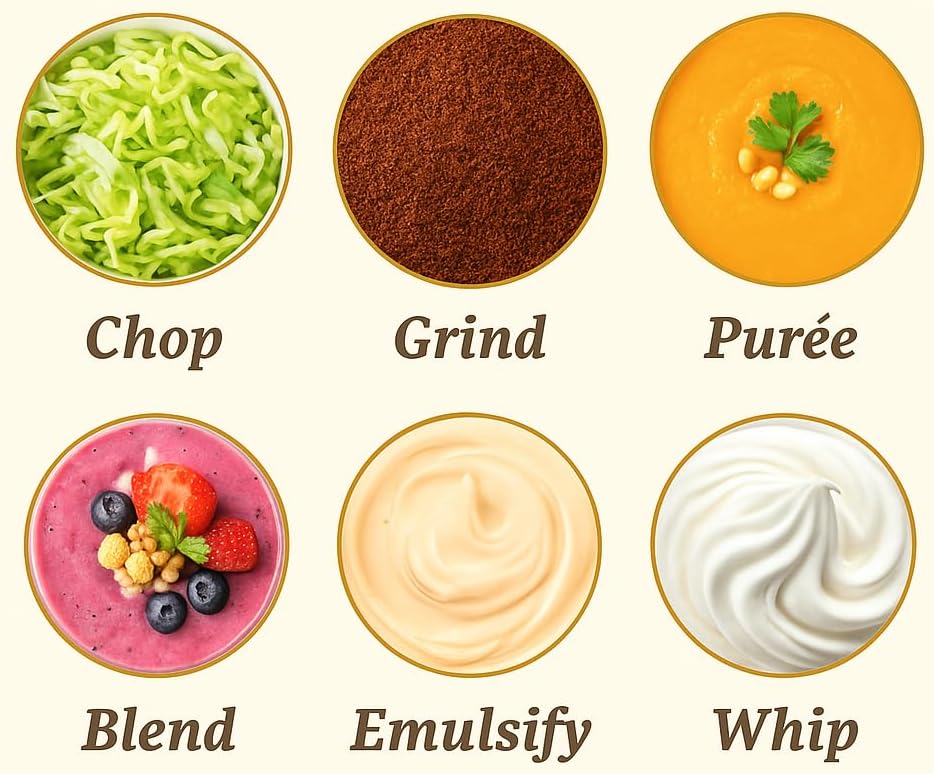 Nutricook - خلاط يدوي بمحرك تيار مستمر بقوة 1200 واط مع كأس بسعة 700 مل، وعاء تقطيع بسعة 500 مل، شفرات من الفولاذ المقاوم للصدأ، مضرب، تحكم بسرعتين مع 20 سرعة – Safqqa Egypt