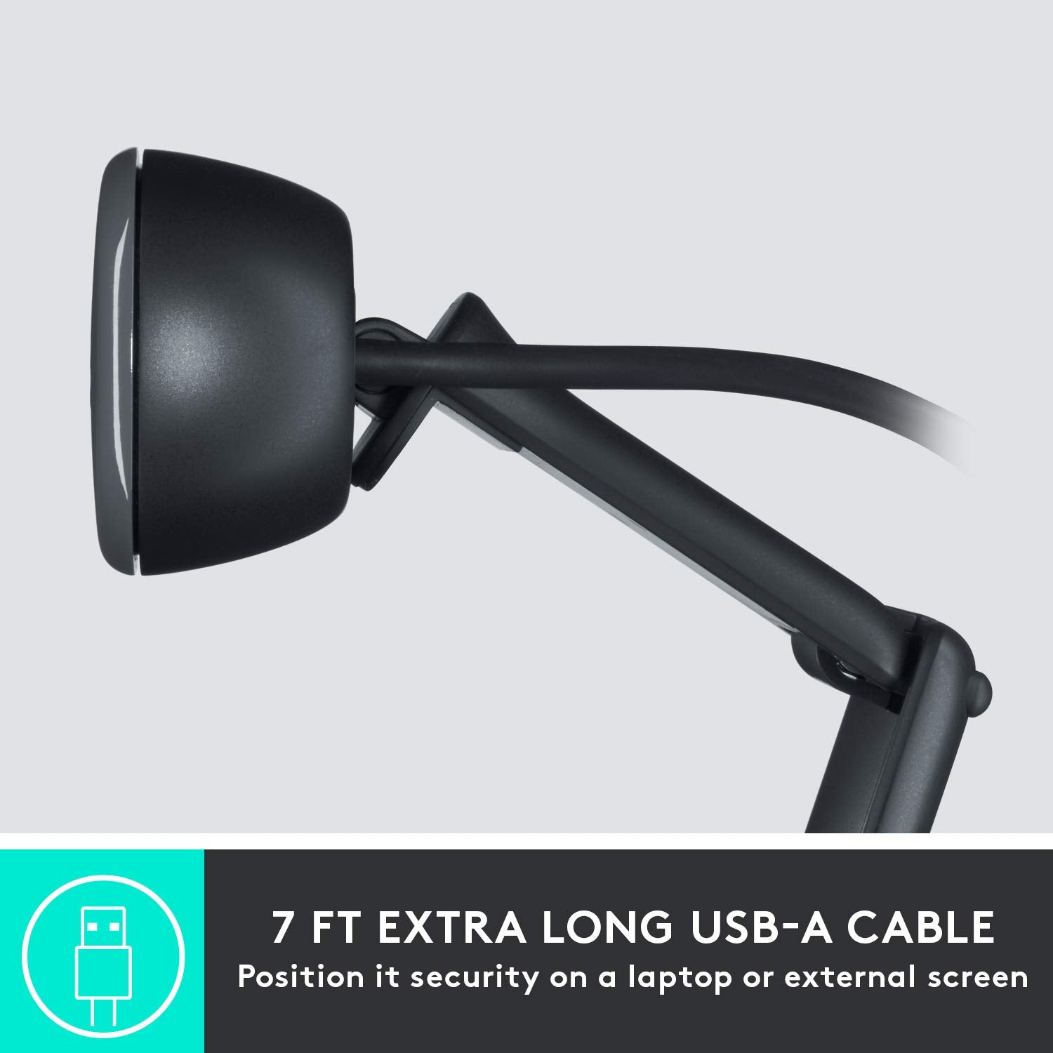 لوجيتك C505 كاميرا ويب عالية الدقة - كاميرا USB خارجية بدقة 720 بكسل عالية الدقة لأجهزة الكمبيوتر المكتبية أو المحمولة مع ميكروفون بعيد المدى، متوافقة مع الكمبيوتر الشخصي أو ماك