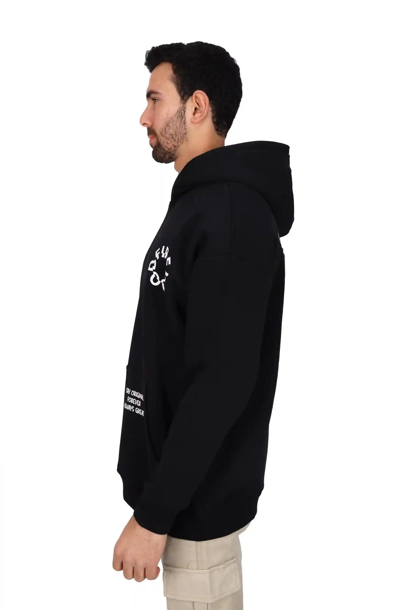 FIRE WOOD mens print(stay) hoodie Hooded Sweatshirt - Safqqa Egypt