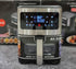 Silver 10 Liter Stainless Steel Digital Air Fryer Performance Range 2200 Watt Rapid Air Convection Heating-Have Scratches