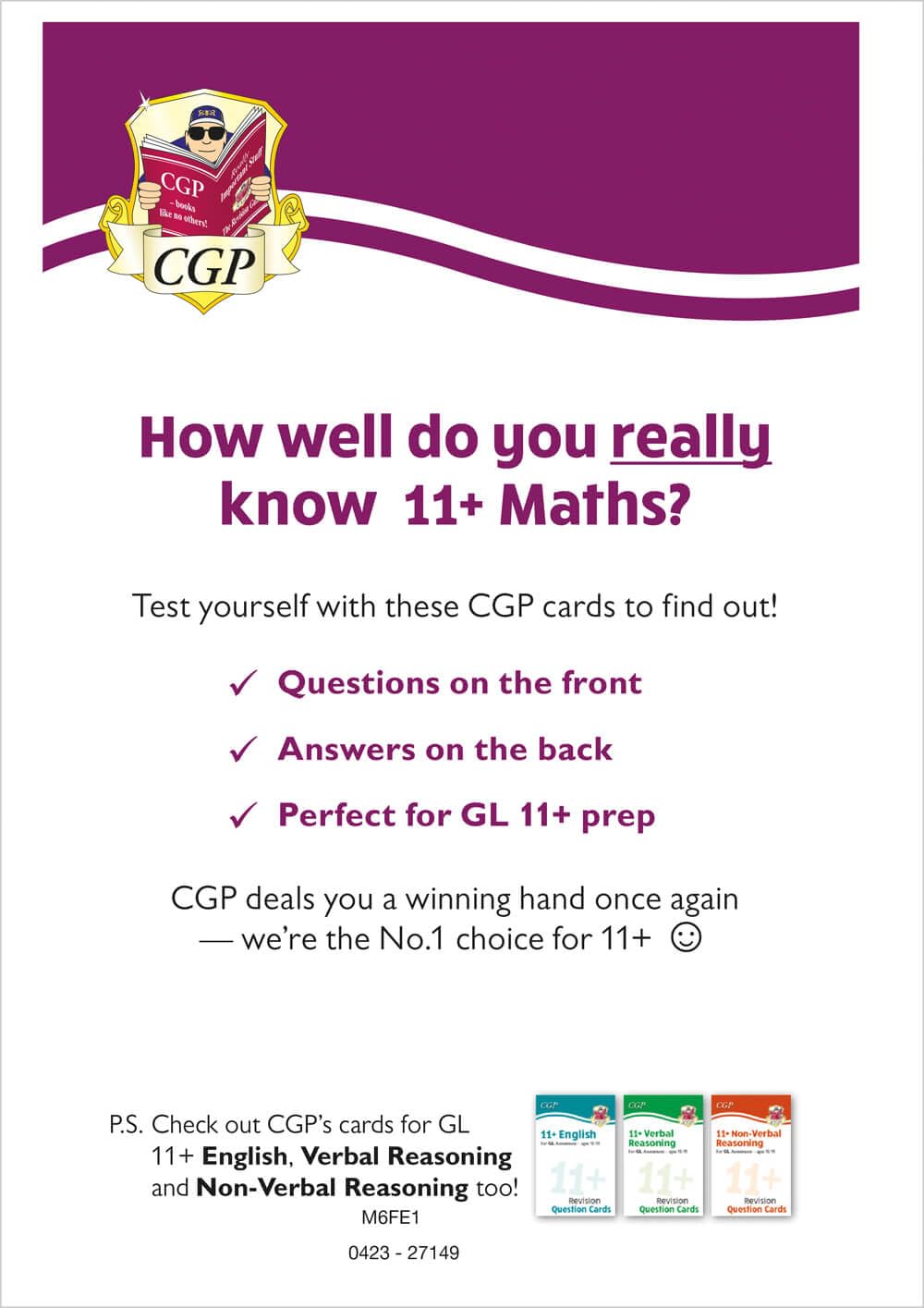 New 11+ GL Maths Practice Question Cards – Ages 10-11 (CGP) – Safqqa Egypt