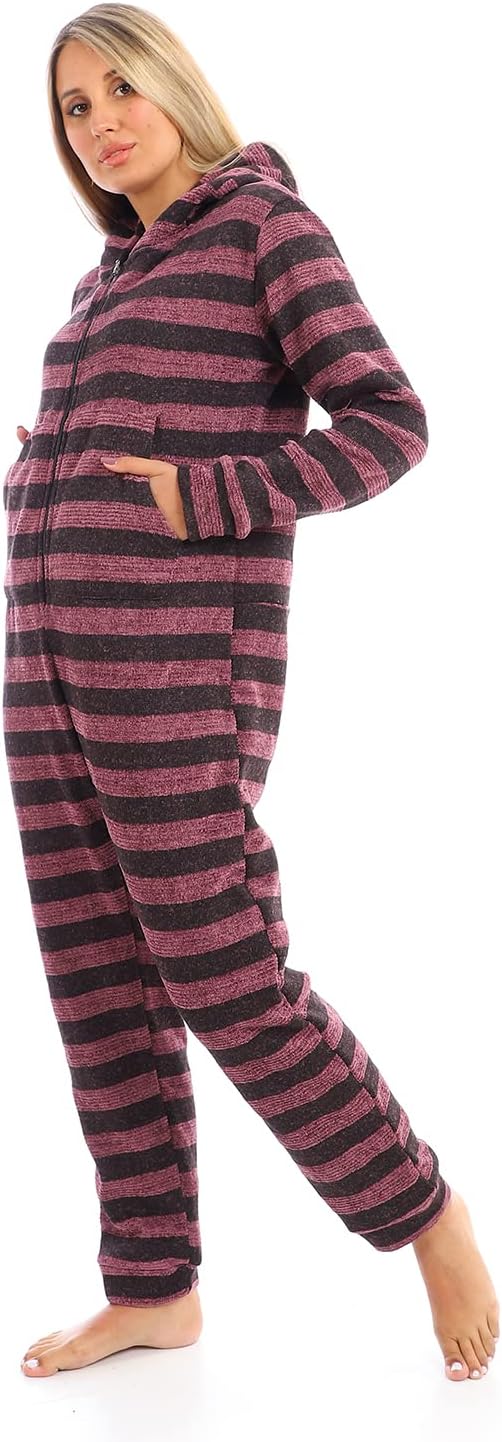 Kady Women striped onsie with zipper