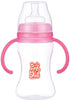 Pink & Blue Premium Feeding Bottle with Handle, 240 ml