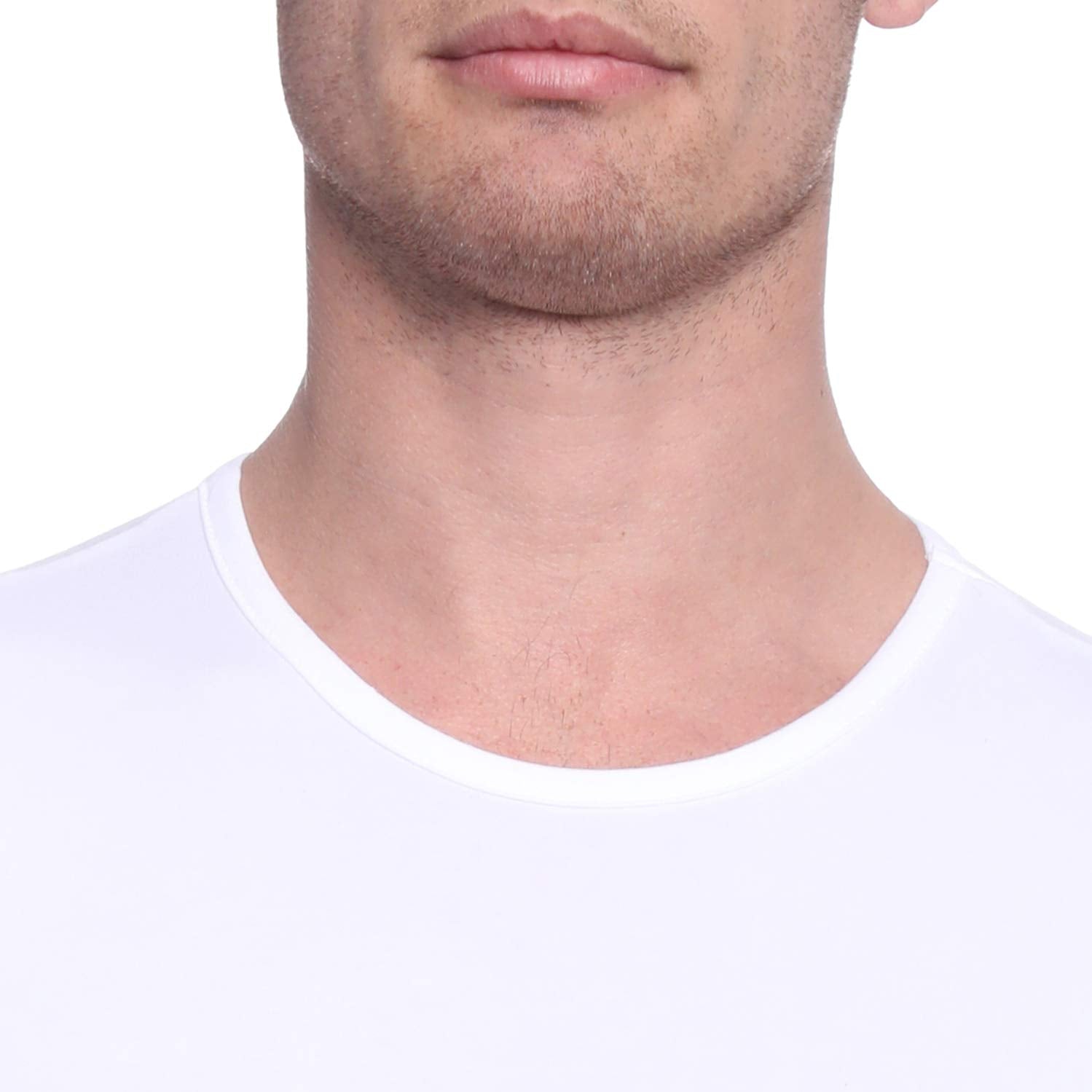 Dice Mens Round Neck Short Sleeve Solid Undershirt