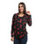 ESLA Long-sleeved Printed Top For Women,Classic round-neck design.
