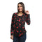 ESLA Long-sleeved Printed Top For Women,Classic round-neck design.