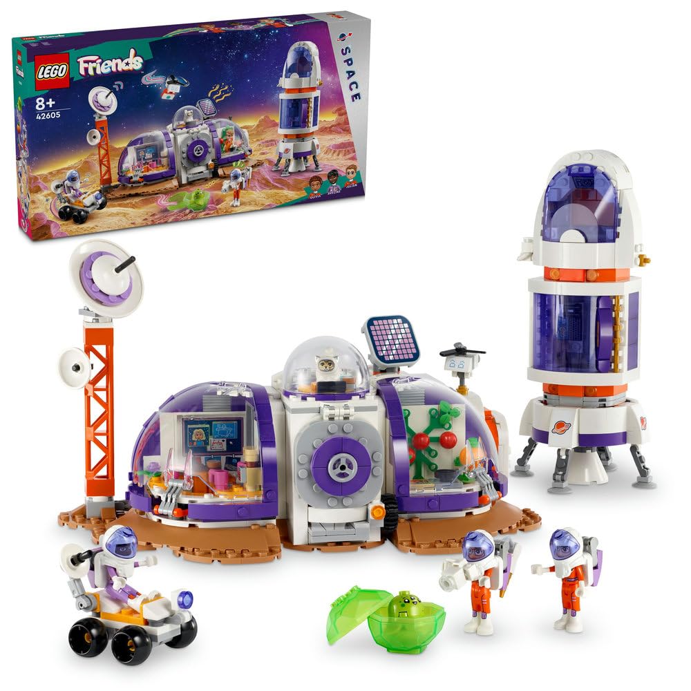 LEGO Friends Mars Space Base and Rocket, Vehicle Set with Rover and Spaceship Toy
