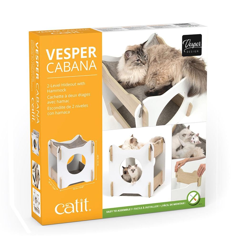 كابانا من فيسبير – سرير وملجأ مريح للقطط مع أرجوحة للاسترخاء