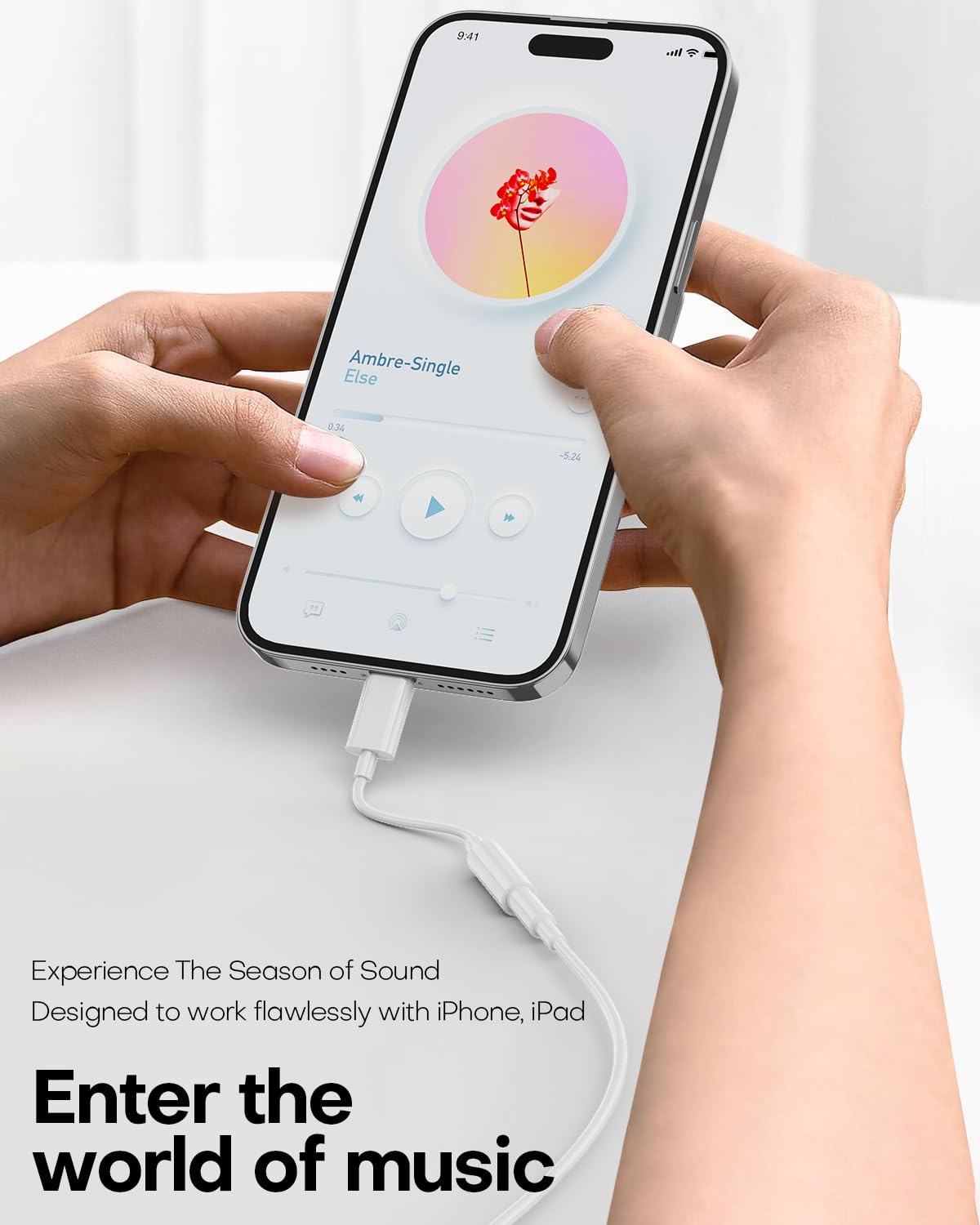 محول USB C رقمي إلى مقبس سماعة رأس أنثى 3.5 مم، محول دونجل صوت Aux من النوع C لجهاز iPad Pro 11