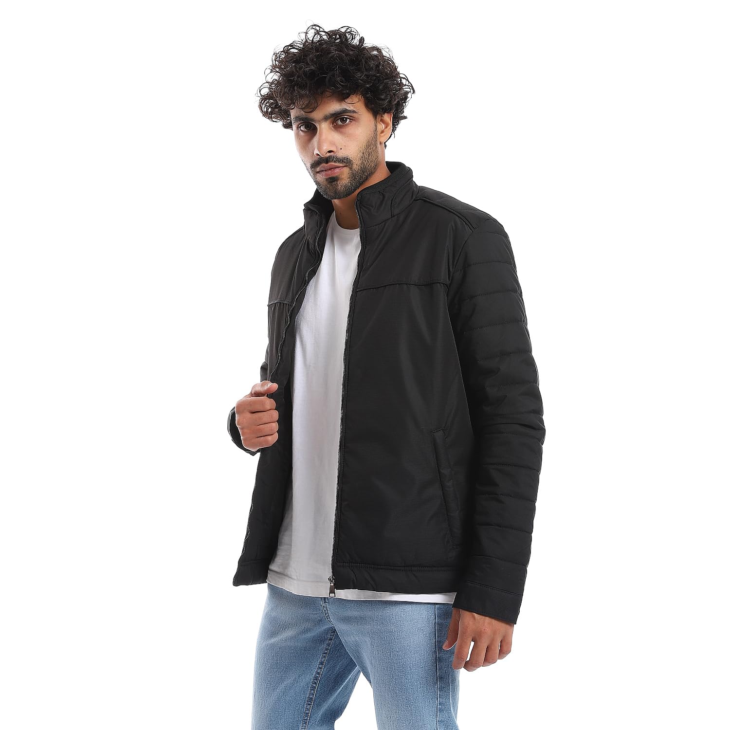 Andora Zipper Closure Quilted Pattern Jacket Mens - Safqqa Egypt