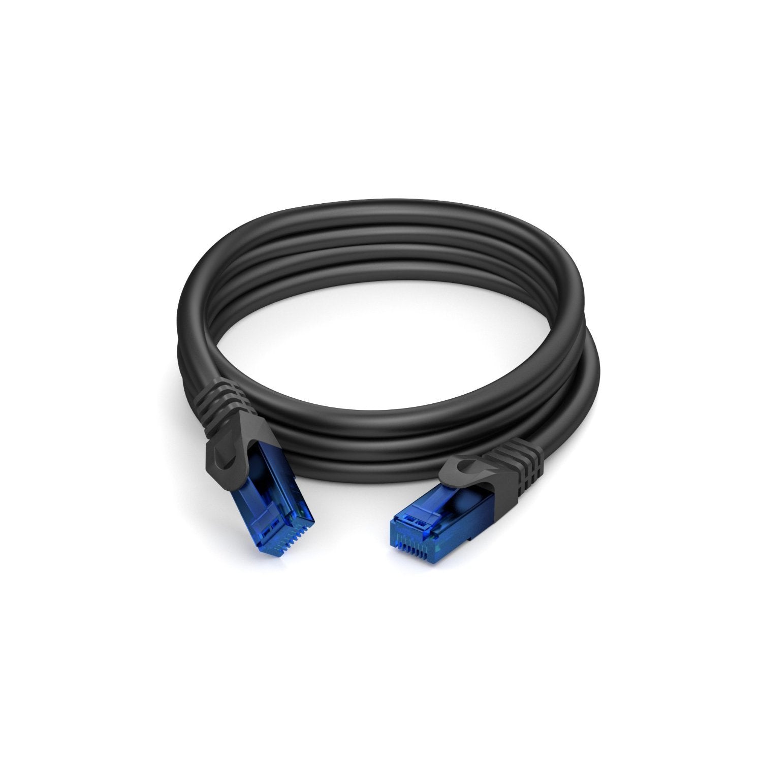 KabelDirekt Network Cable – Transmits maximum fibre-optic internet speed – Ethernet & LAN Cable – 5x 3m – Available in 0.25-30m – For Gigabit Network, Router/Modem, RJ45 (black/blue)