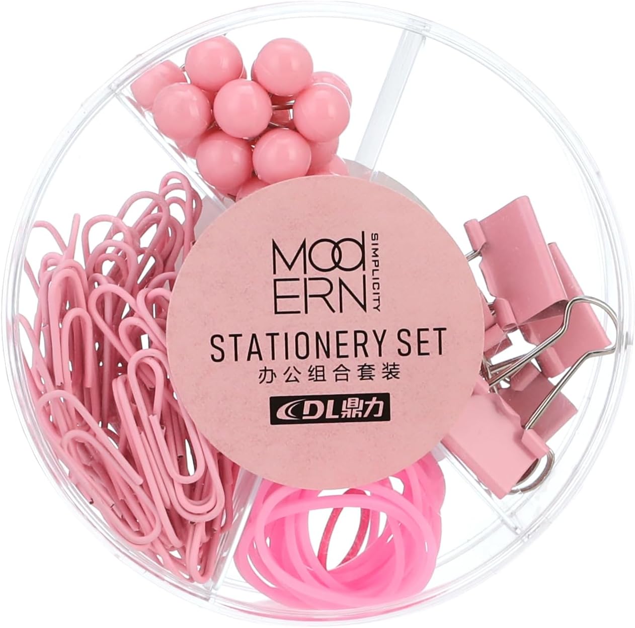 مجموعة الأدوات المكتبية من DL توفر كل الأساسيات التي تحتاجها لتنظيم مكتبك بأسلوب أنيق. تشمل المجموعة دبابيس التثبيت