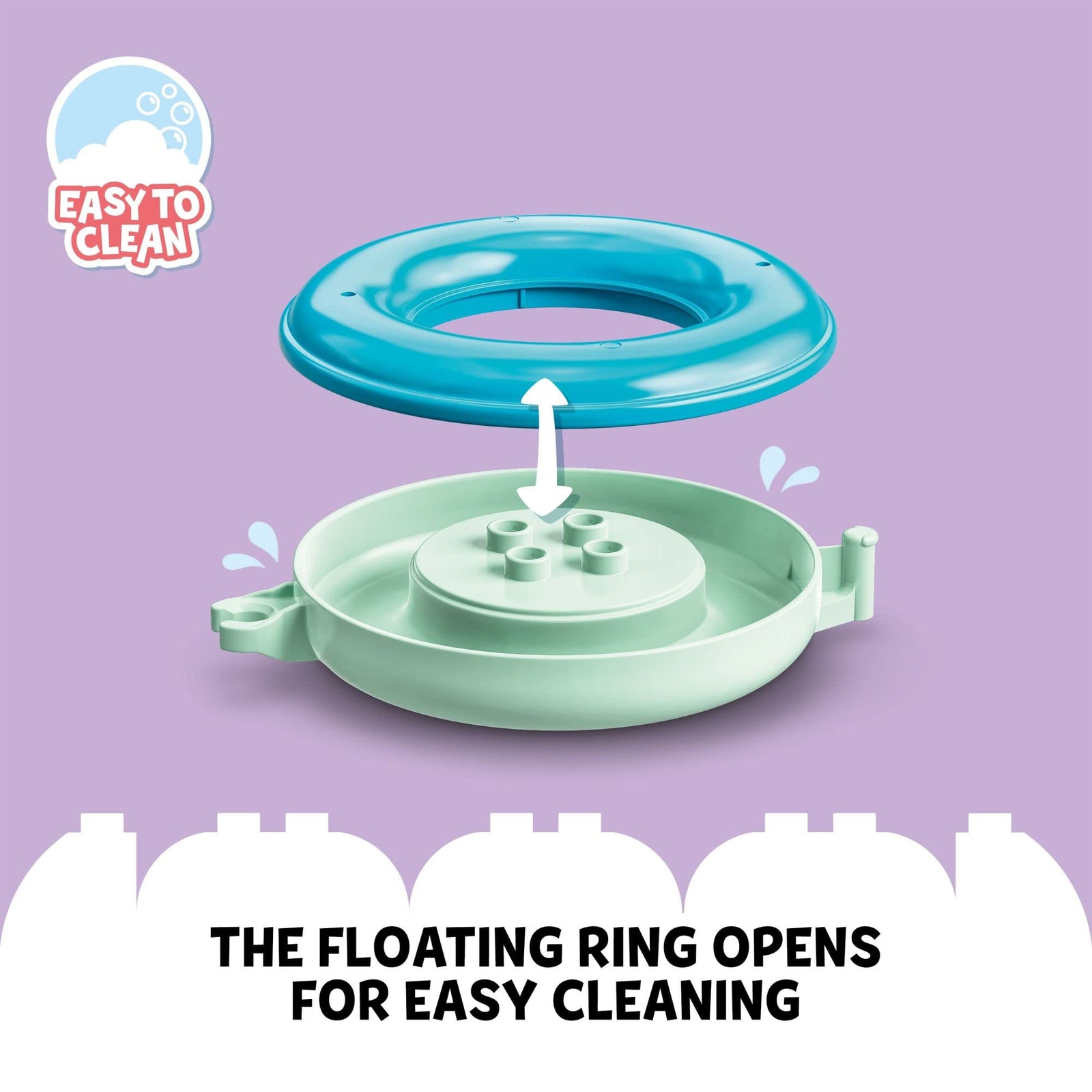 مجموعة ألعاب ممتعة ماي فيرست باث تايم من ليجو دوبلو: لعبة بناء قطار الحيوانات العائمة 10965 للأطفال في مرحلة ما قبل المدرسة بعمر 18 شهرًا وما فوق (14 قطعة)