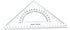 M&G ARL96161 Plastic Set of 2pcs 90-Degree Triangle Rulers - Clear