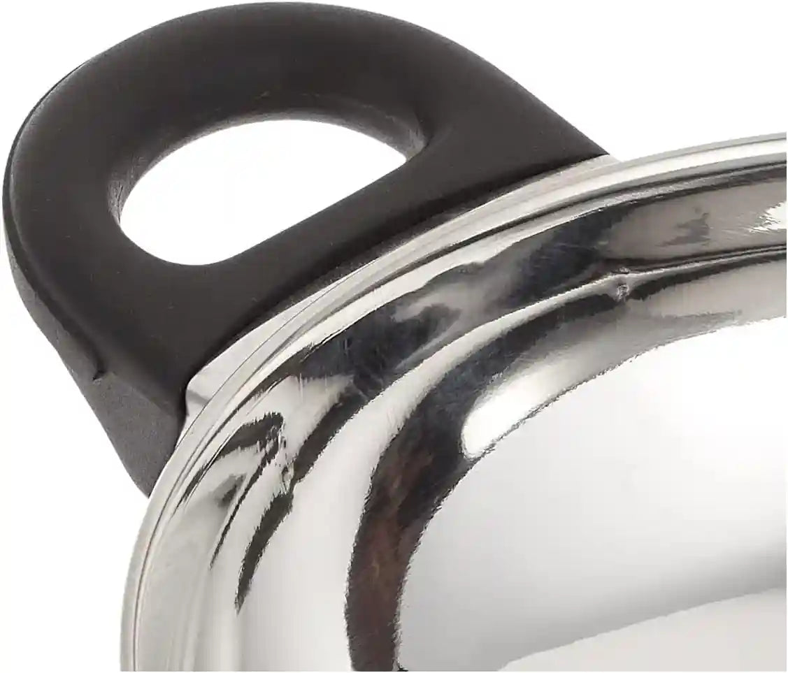 Anjali Fiesta Stainless Steel Kadai with Lid – 1.3 Litres